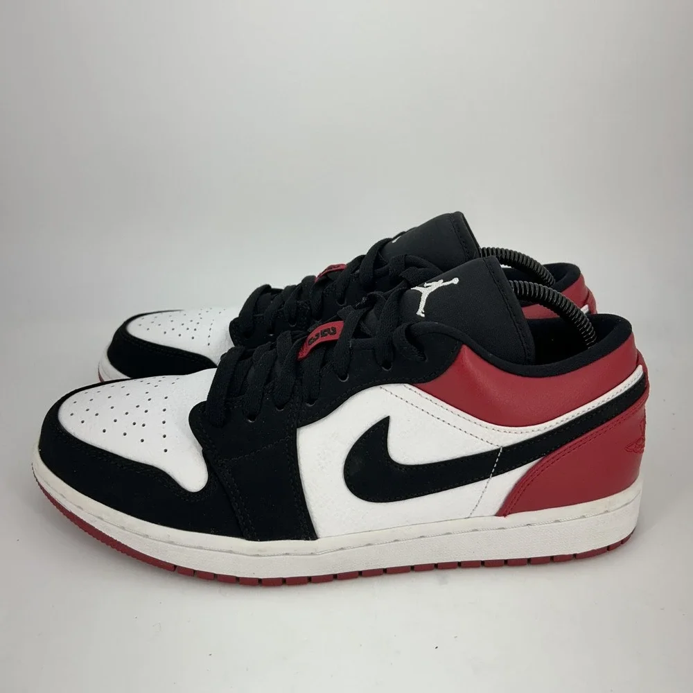 Nike Air Jordan 1 Low Shoes Mens‎ Size 10.5 Black Gym Red Black Toe 553558-116